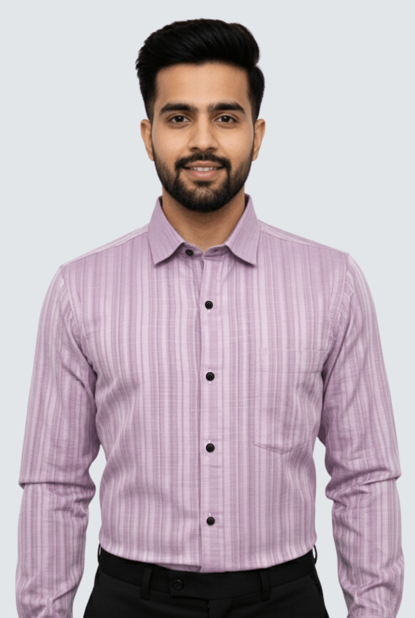 "Blush Rose Self Dobby Textured Formal Shirt" ( 1737) - KITES CLUB
