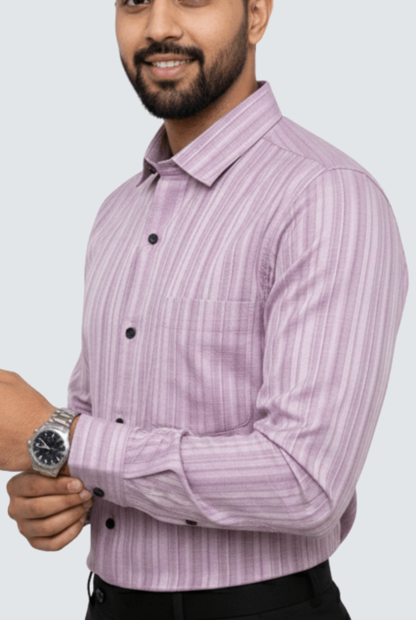 "Blush Rose Self Dobby Textured Formal Shirt" ( 1737) - KITES CLUB