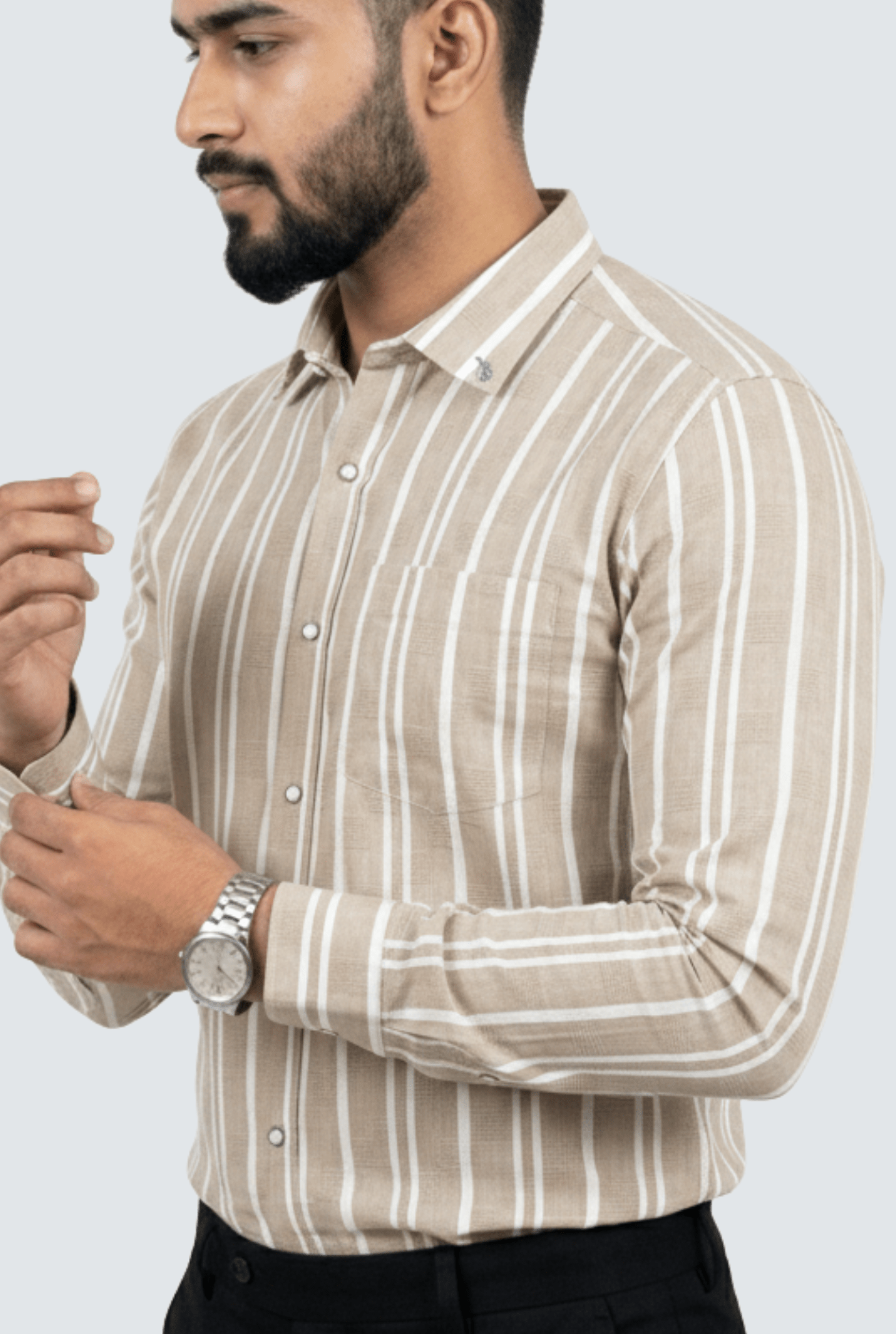 Desert Sand Dobby Stripe Shirt(1787) - KITES CLUB