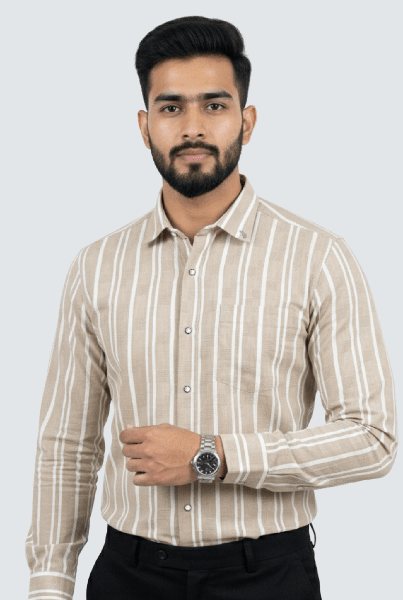 Desert Sand Dobby Stripe Shirt(1787) - KITES CLUB