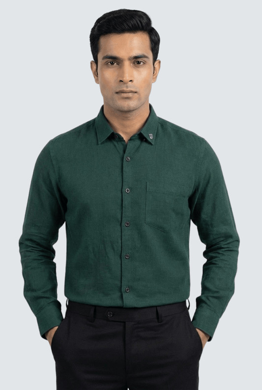 Green Linen Shirt for Men – Lightweight & Breathable Wear - KITES CLUB