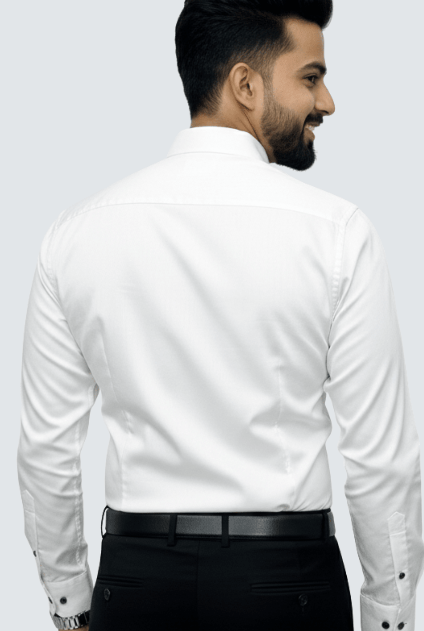 Imperial White Satin Embroidered Shirt(1806) - KITES CLUB