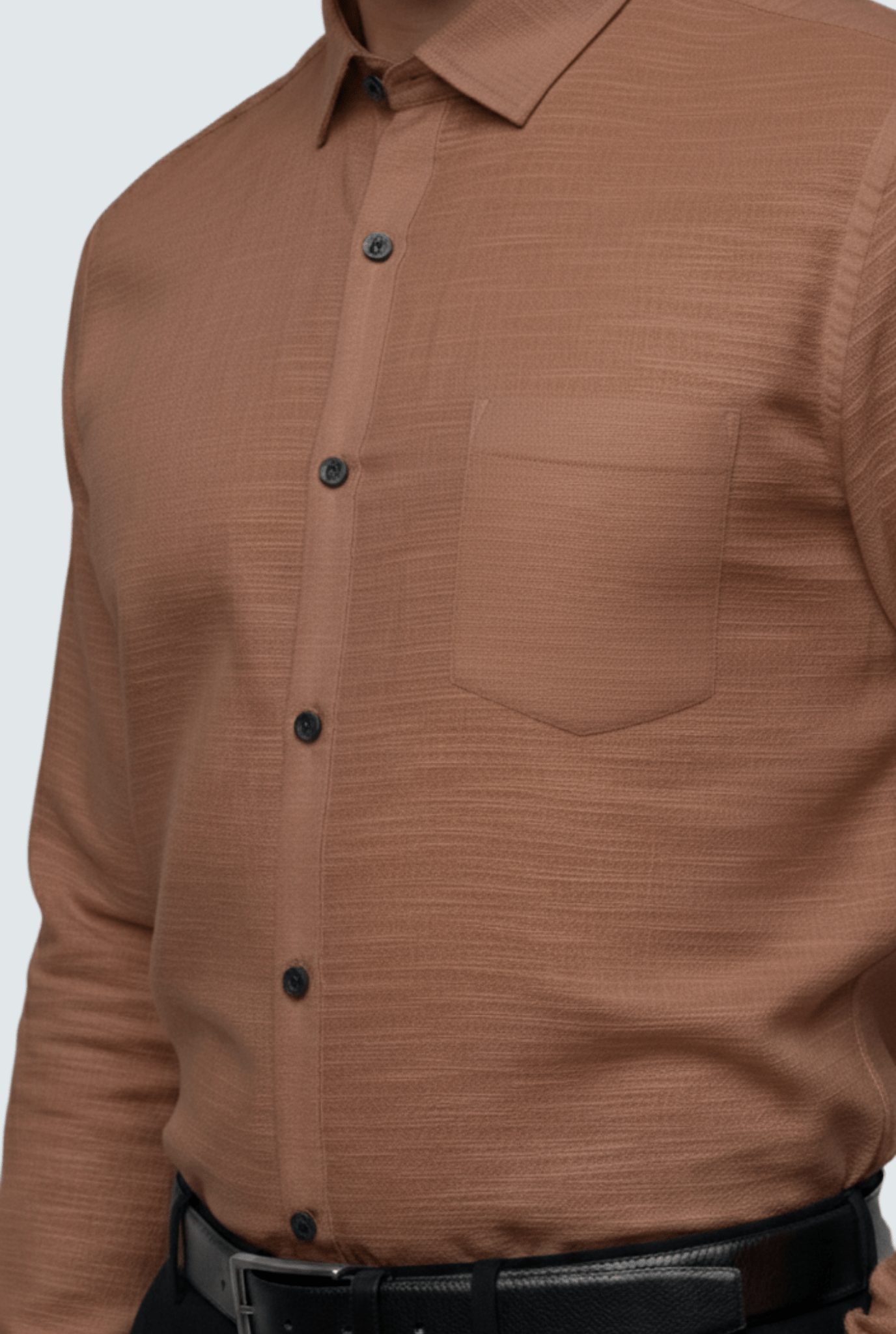 Men’s Coffee Linen Shirt | Premium Club Wear (1710) - KITES CLUB