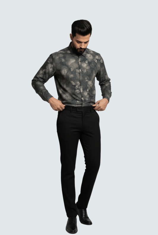 "Men’s Digital Floral Printed Shirt Casual Wear "A - (1712) - KITES CLUB