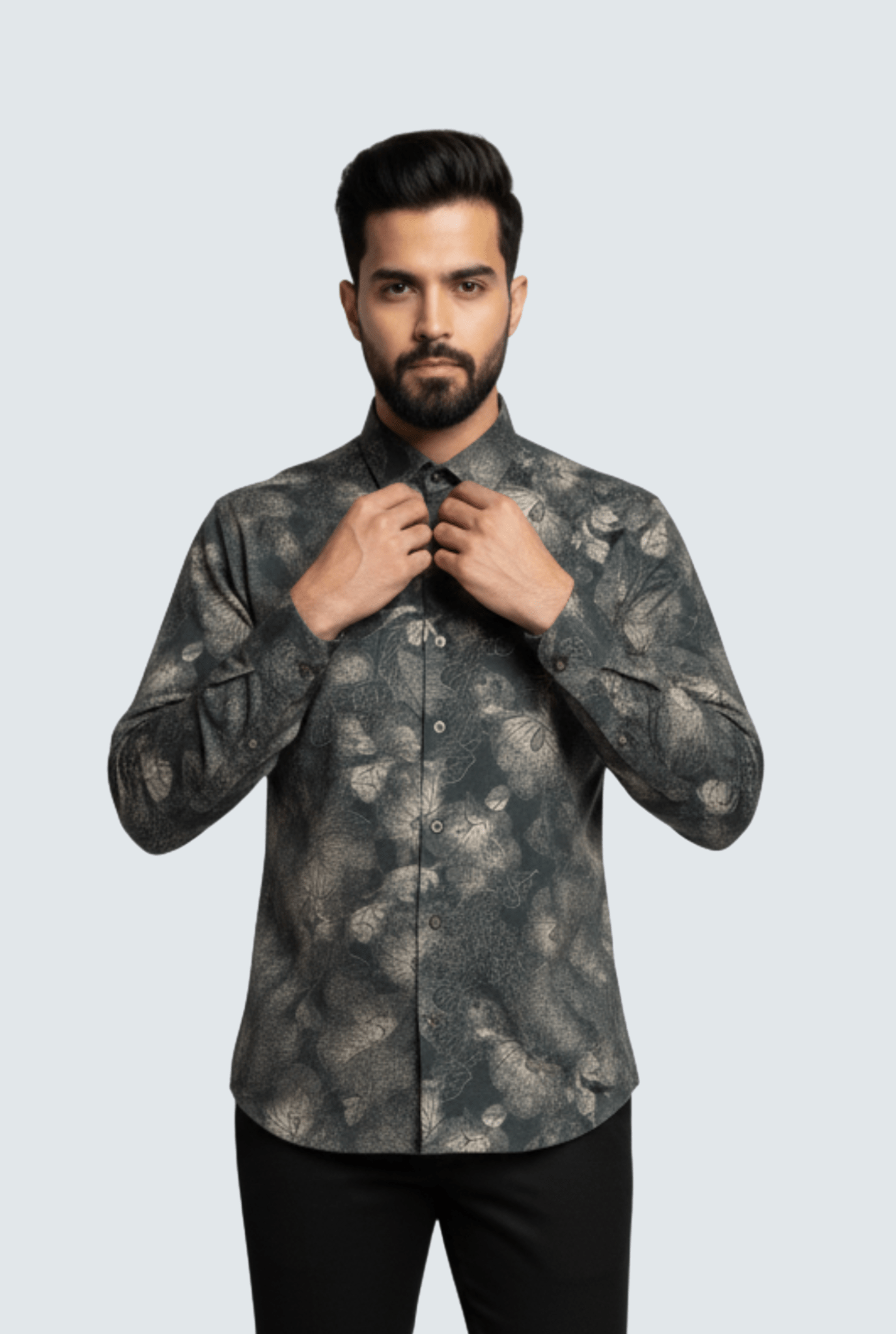"Men’s Digital Floral Printed Shirt Casual Wear "A - (1712) - KITES CLUB