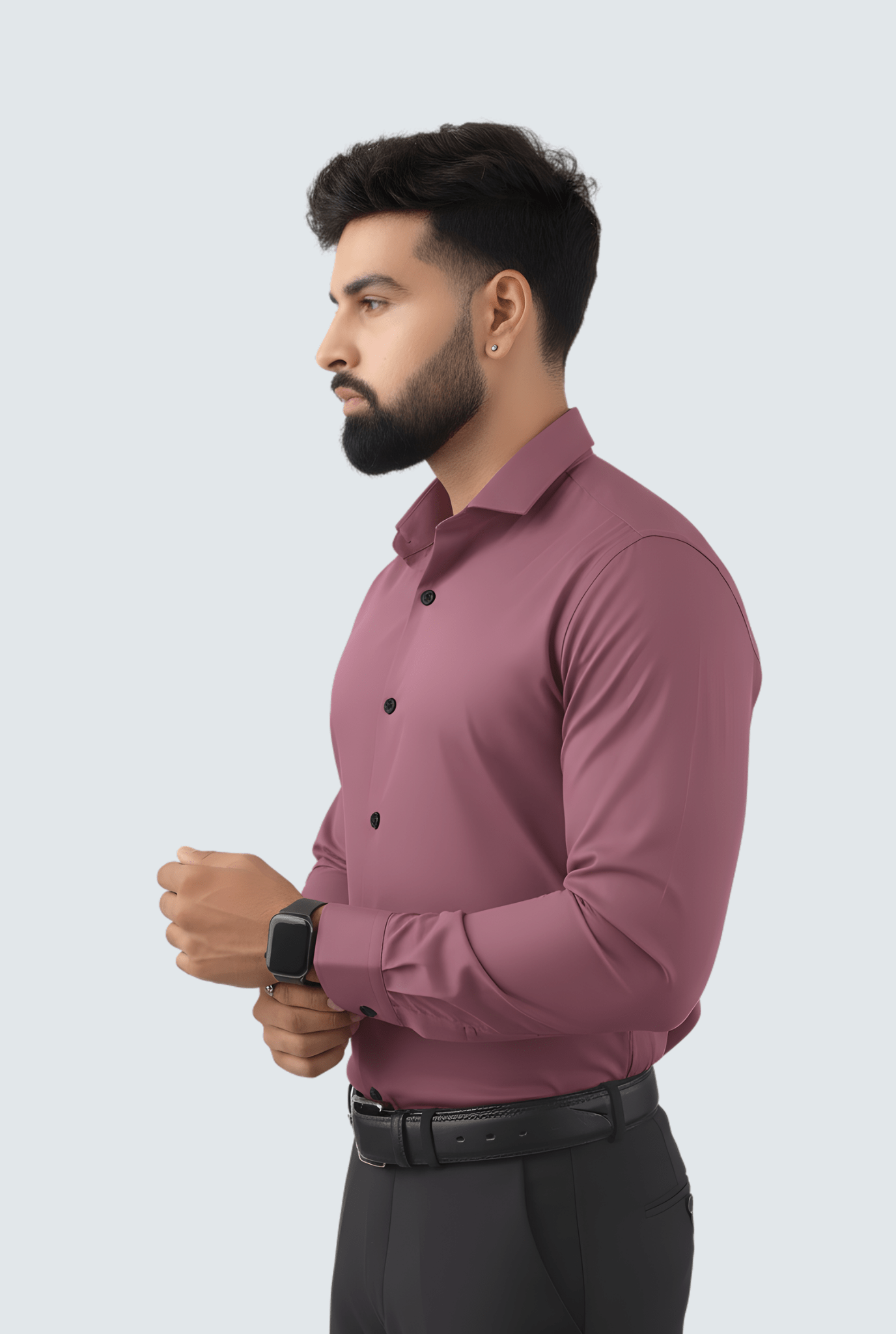 Men’s Lavender Satin Shirt - Premium Shine Fabric A - 847 - KITES CLUB