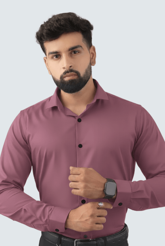 Men’s Lavender Satin Shirt - Premium Shine Fabric A - 847 - KITES CLUB