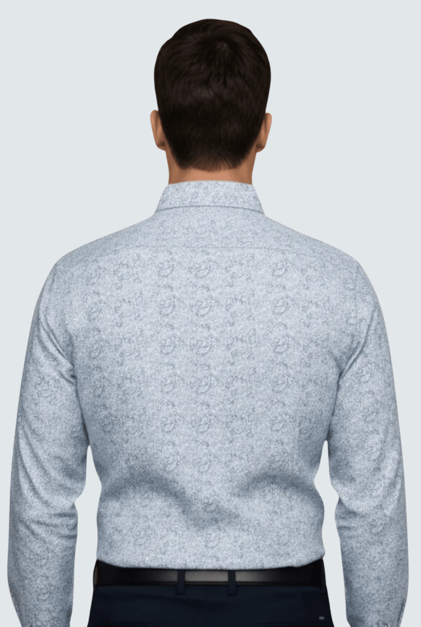 Men’s Light Blue Satin Shirt – Premium Regular Fit(1748) - KITES CLUB