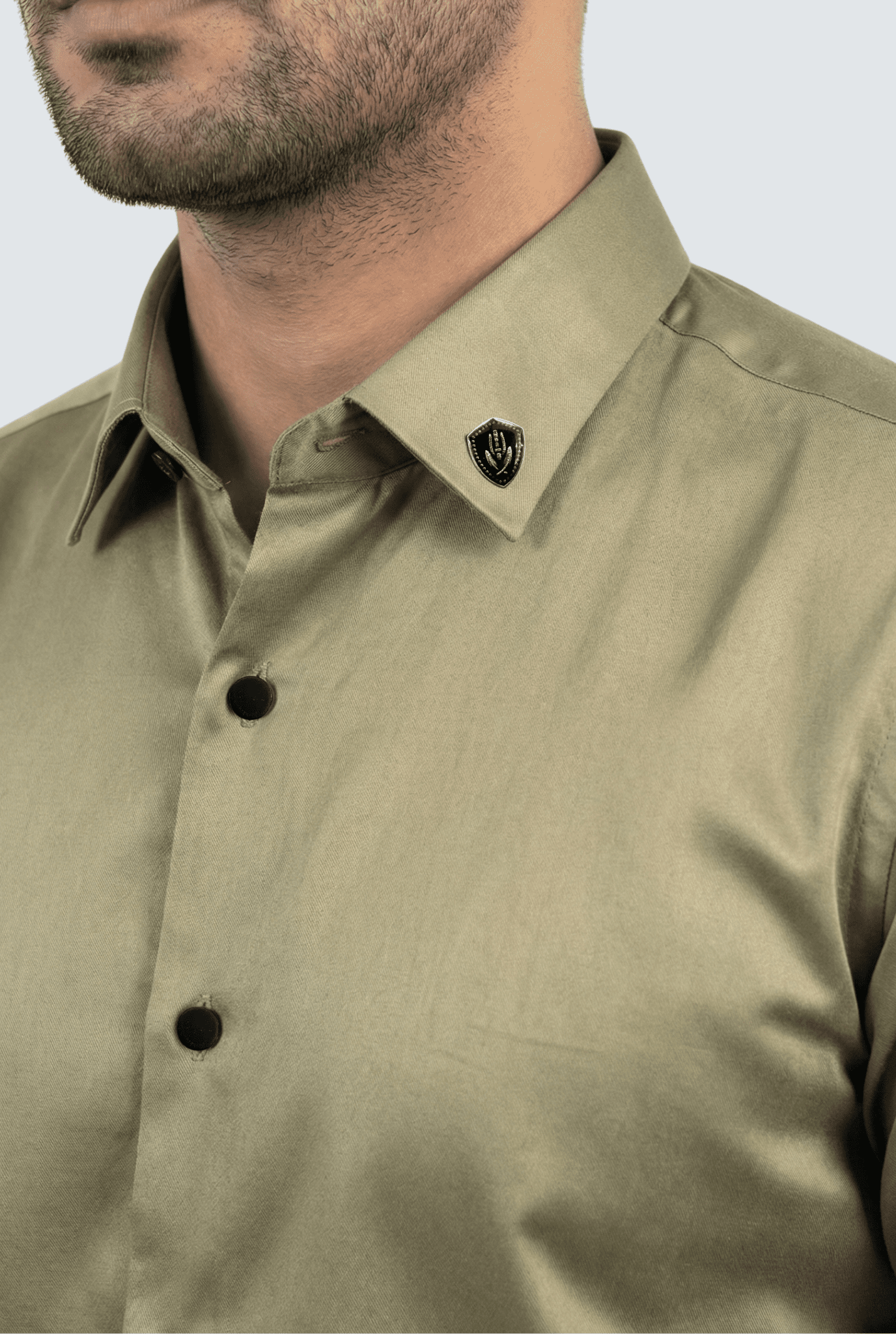 Men’s Olive Green Shirt – Premium Casual & Semi - Formal Wear - KITES CLUB
