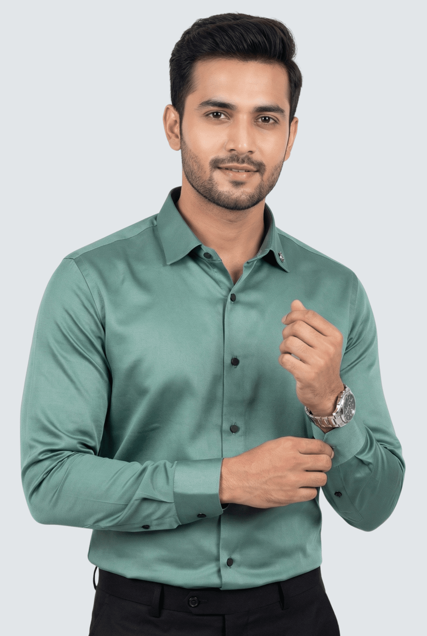 Men’s Pastel Green Shirt – Premium Casual & Semi - Formal Wear - KITES CLUB