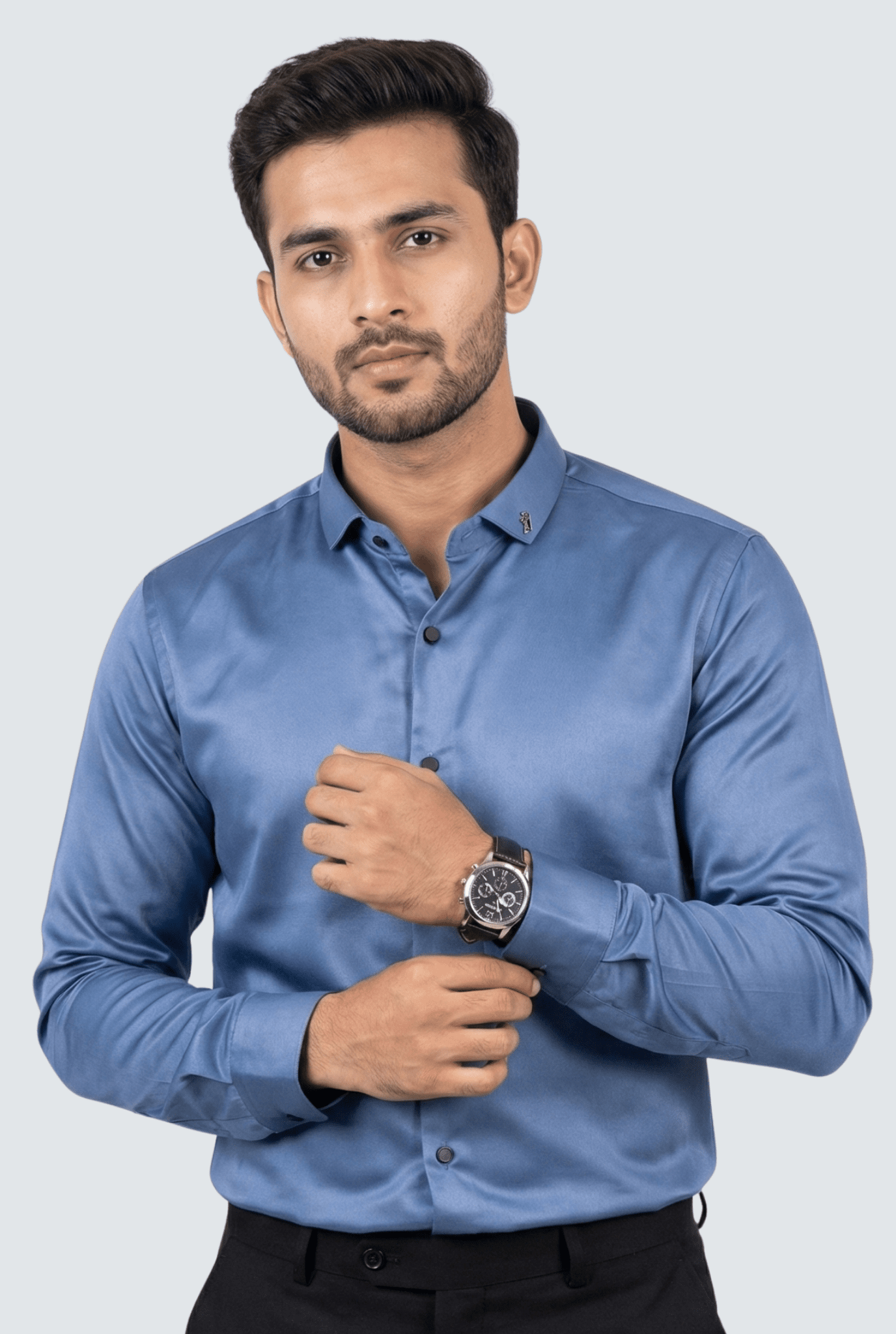 Men’s Royal Blue Shirt – Premium Casual & Semi - Formal Wear - KITES CLUB