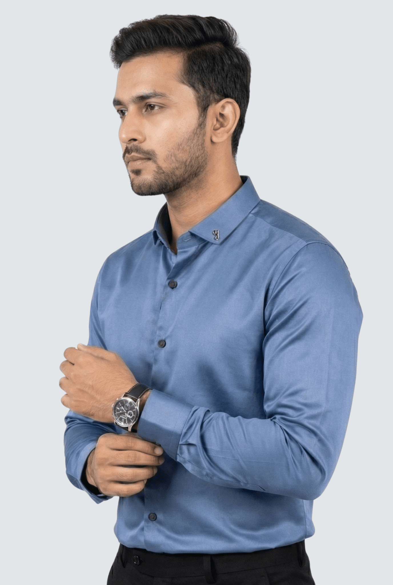 Men’s Royal Blue Shirt – Premium Casual & Semi - Formal Wear - KITES CLUB