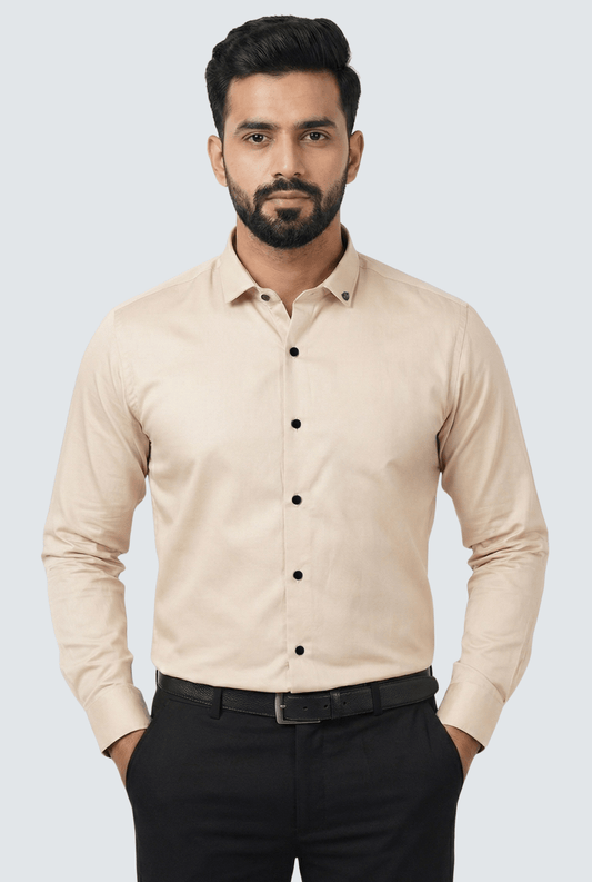Men’s Satin Creme Shirt – Premium Glossy Party & Formal Wear - KITES CLUB