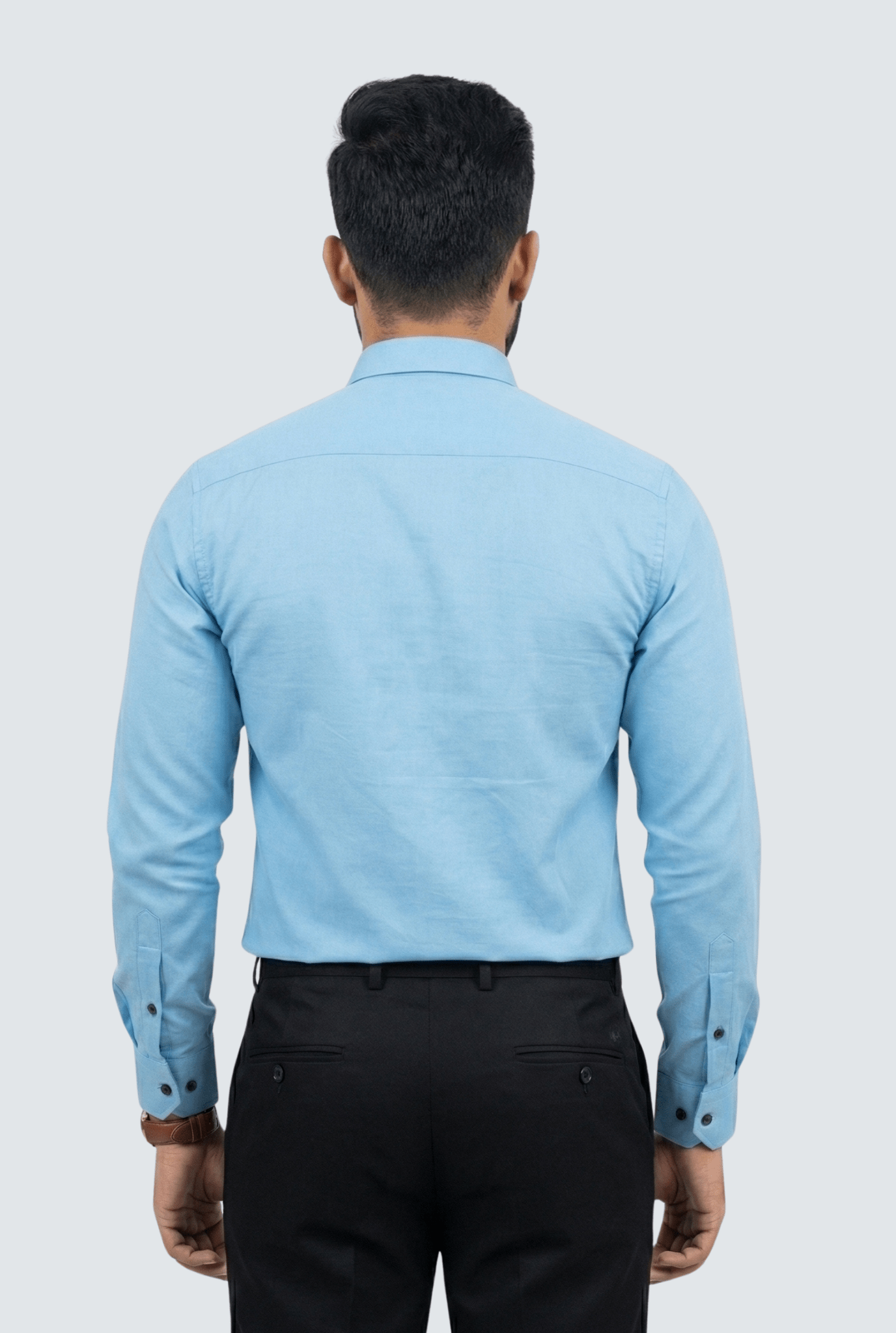 Men’s Sky Blue Cotton Shirt – Stylish Club & Casual Wear - KITES CLUB