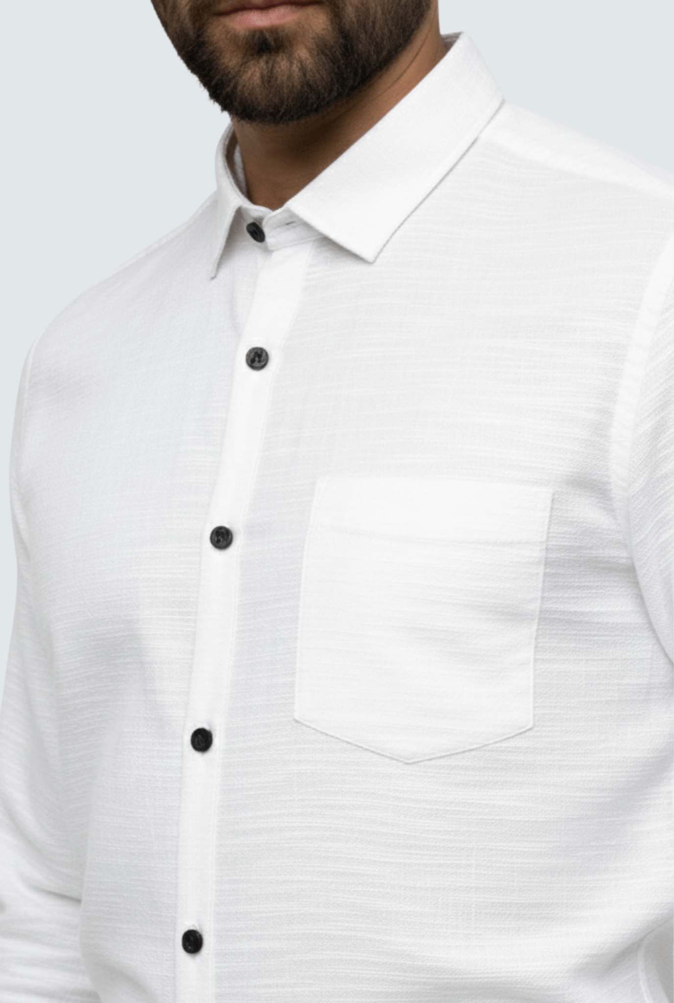 "Men’s White Linen Shirt – Classic Regular & Club Wear" (1710) - KITES CLUB