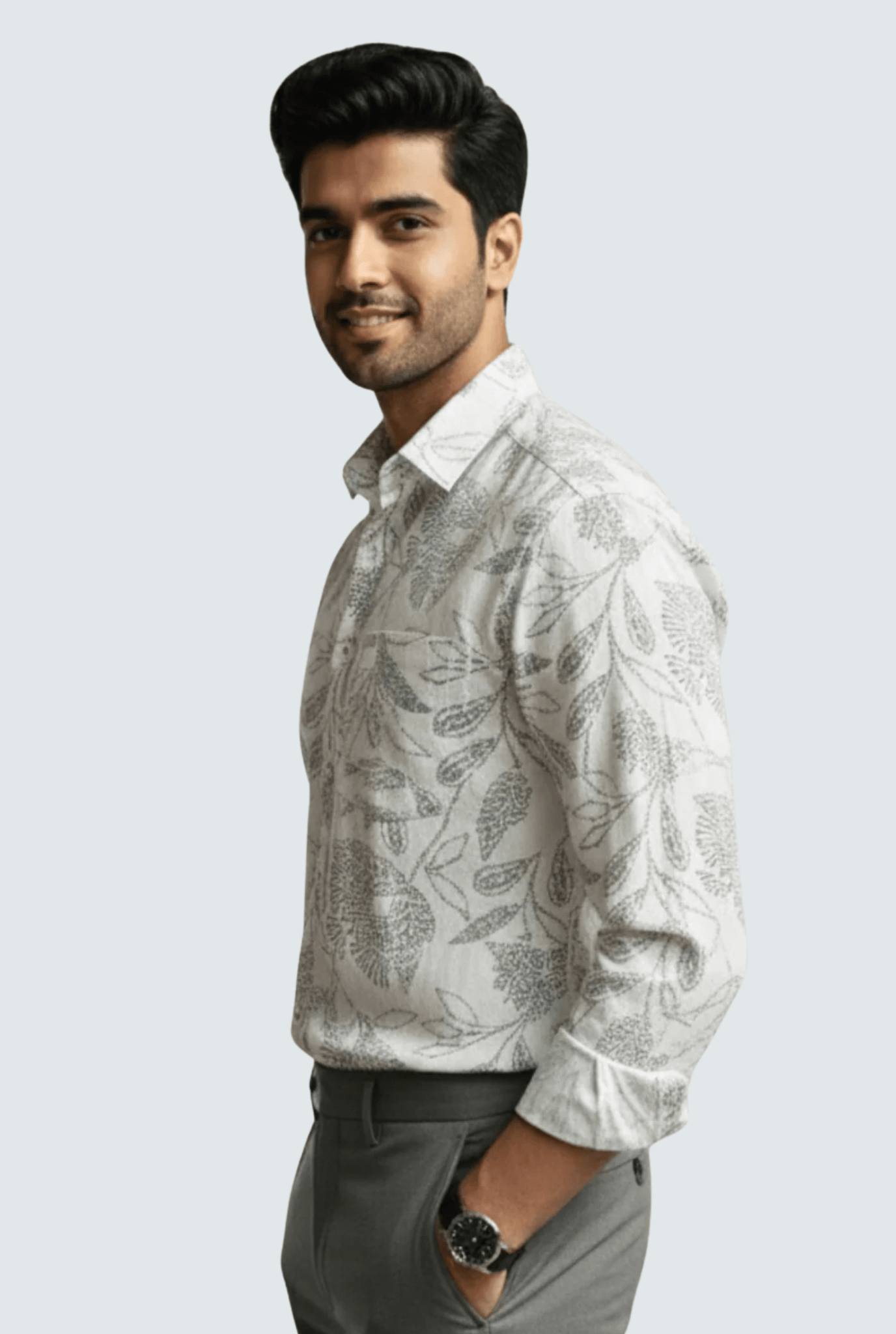 Men’s White Oxford Cotton Shirt – Premium Regular Fit 1745 - KITES CLUB