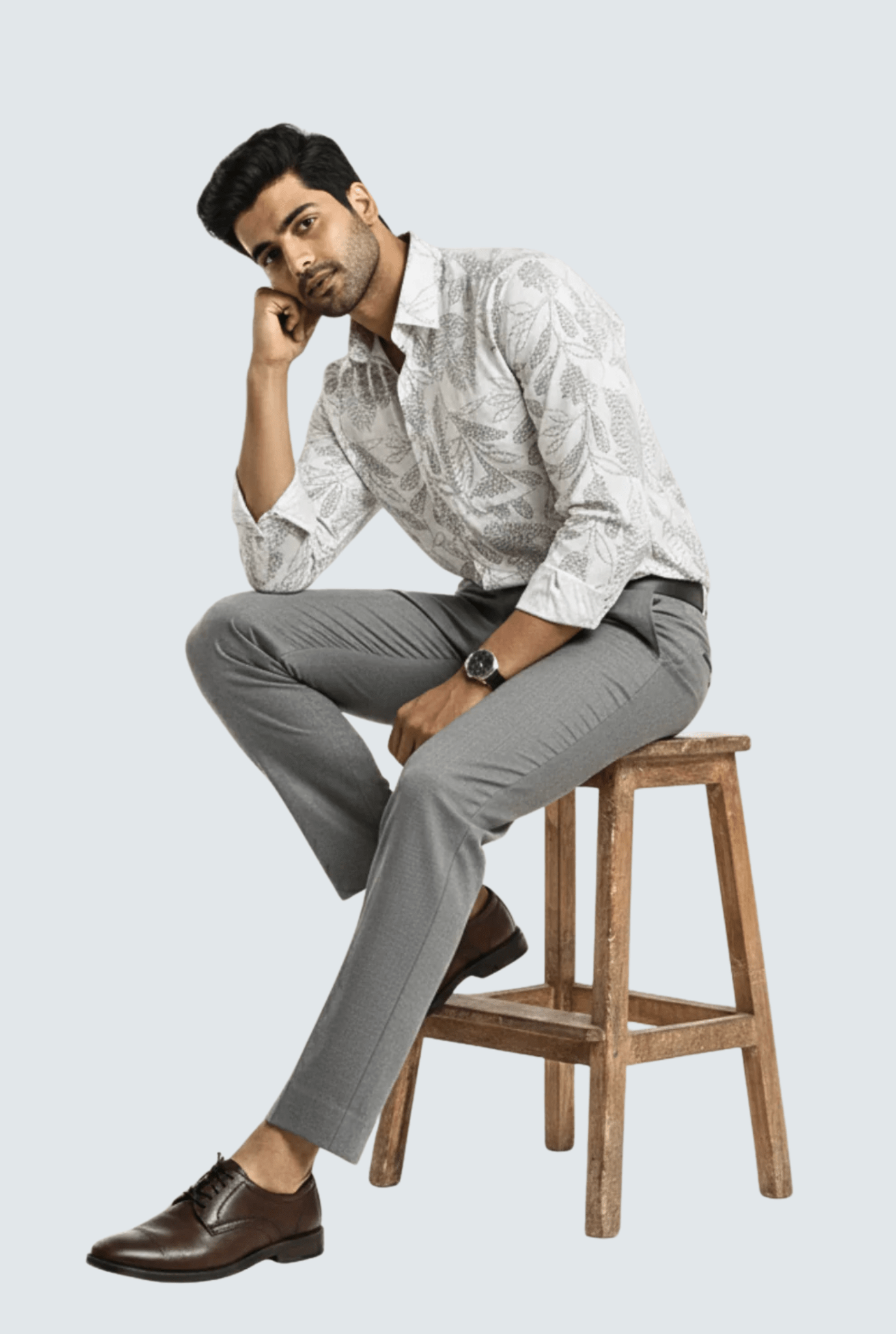 Men’s White Oxford Cotton Shirt – Premium Regular Fit 1745 - KITES CLUB