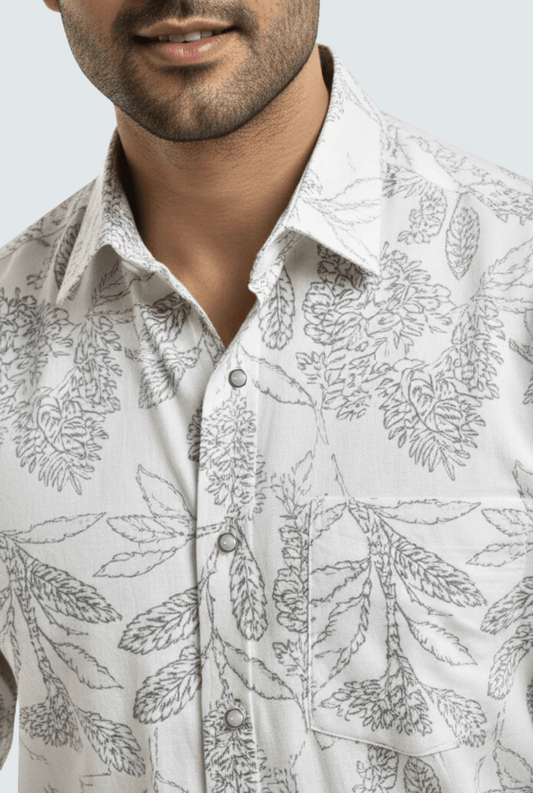 Men’s White Oxford Cotton Shirt – Premium Regular Fit 1745 - KITES CLUB