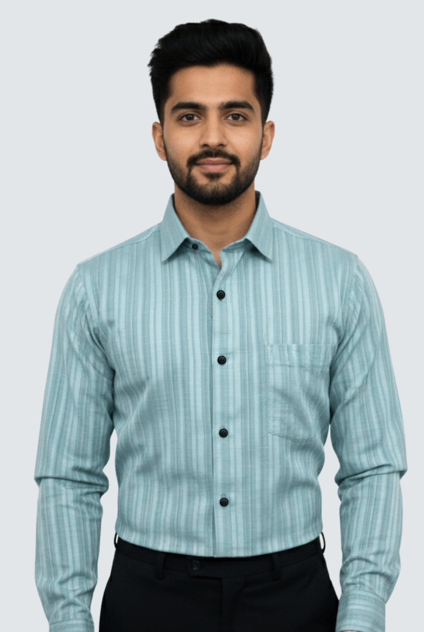 “Mint Aura Self Dobby Textured Formal Shirt” (1737) - KITES CLUB