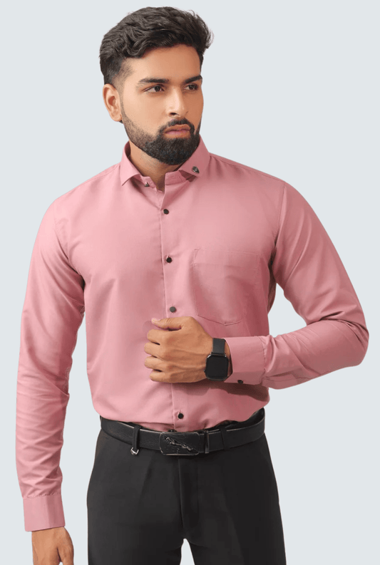 Pink Cotton Men's Shirt – Bold & Breezy Slim Fit A(1262) - KITES CLUB