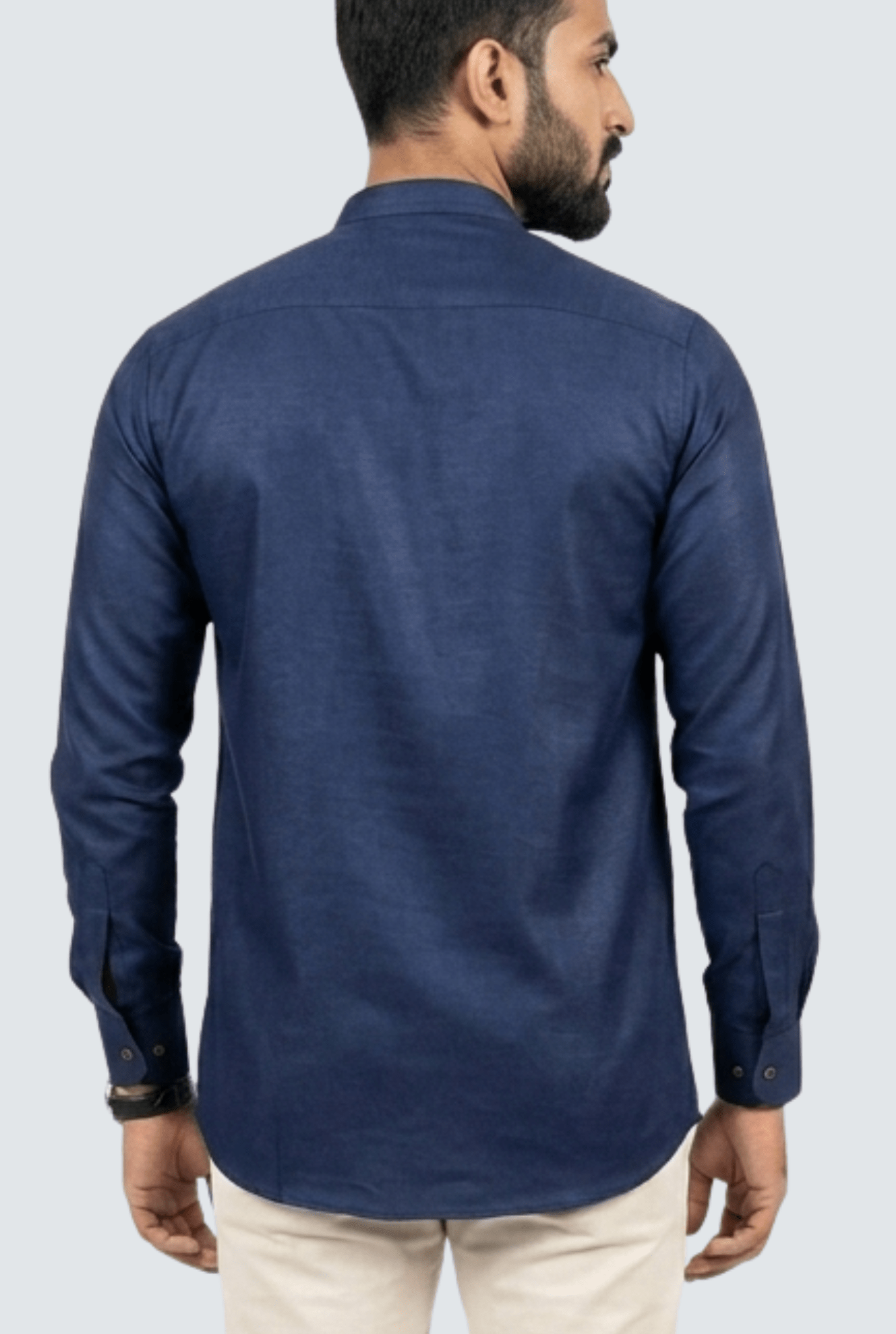 Premium Men’s Satin Short Kurta - Navy (2121) - KITES CLUB