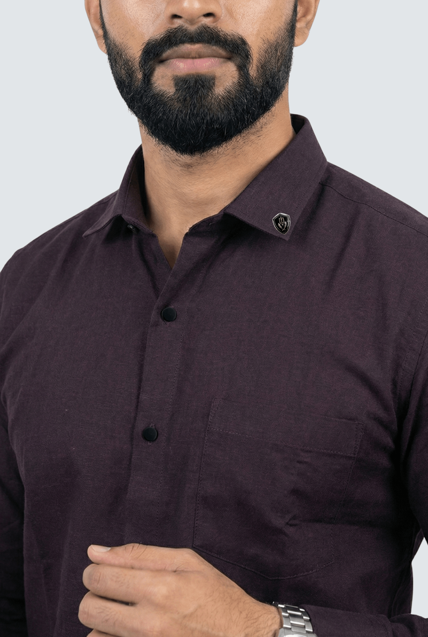 Purple Cotton Shirt for Men – Slim Fit - KITES CLUB