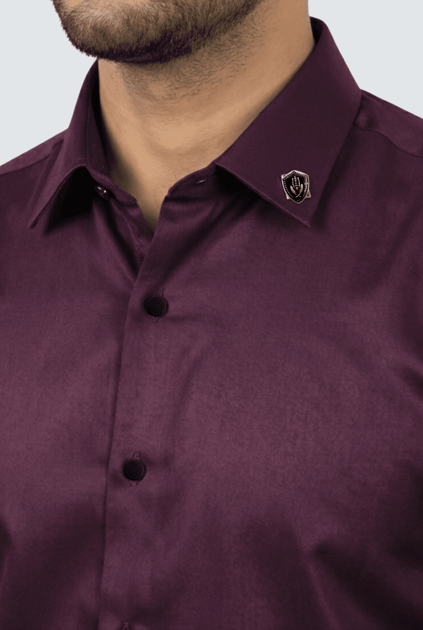 Purple Satin Shirt for Men – Premium Glossy Slim Fit - KITES CLUB