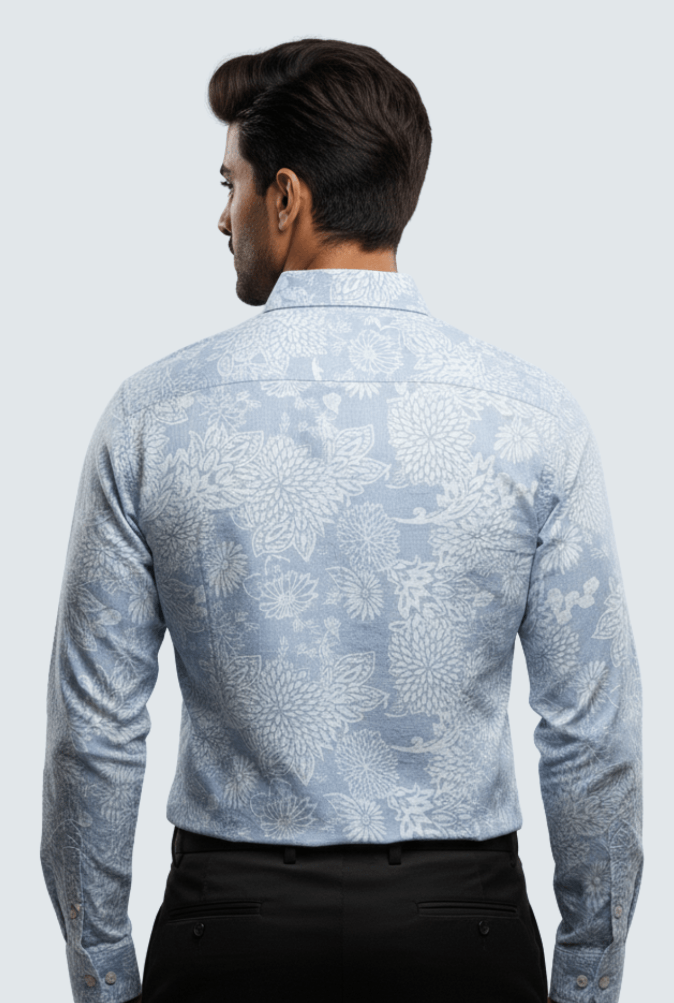 "Stylish Men’s Cotton Floral Blend Printed Shirt " A - (1706) - KITES CLUB