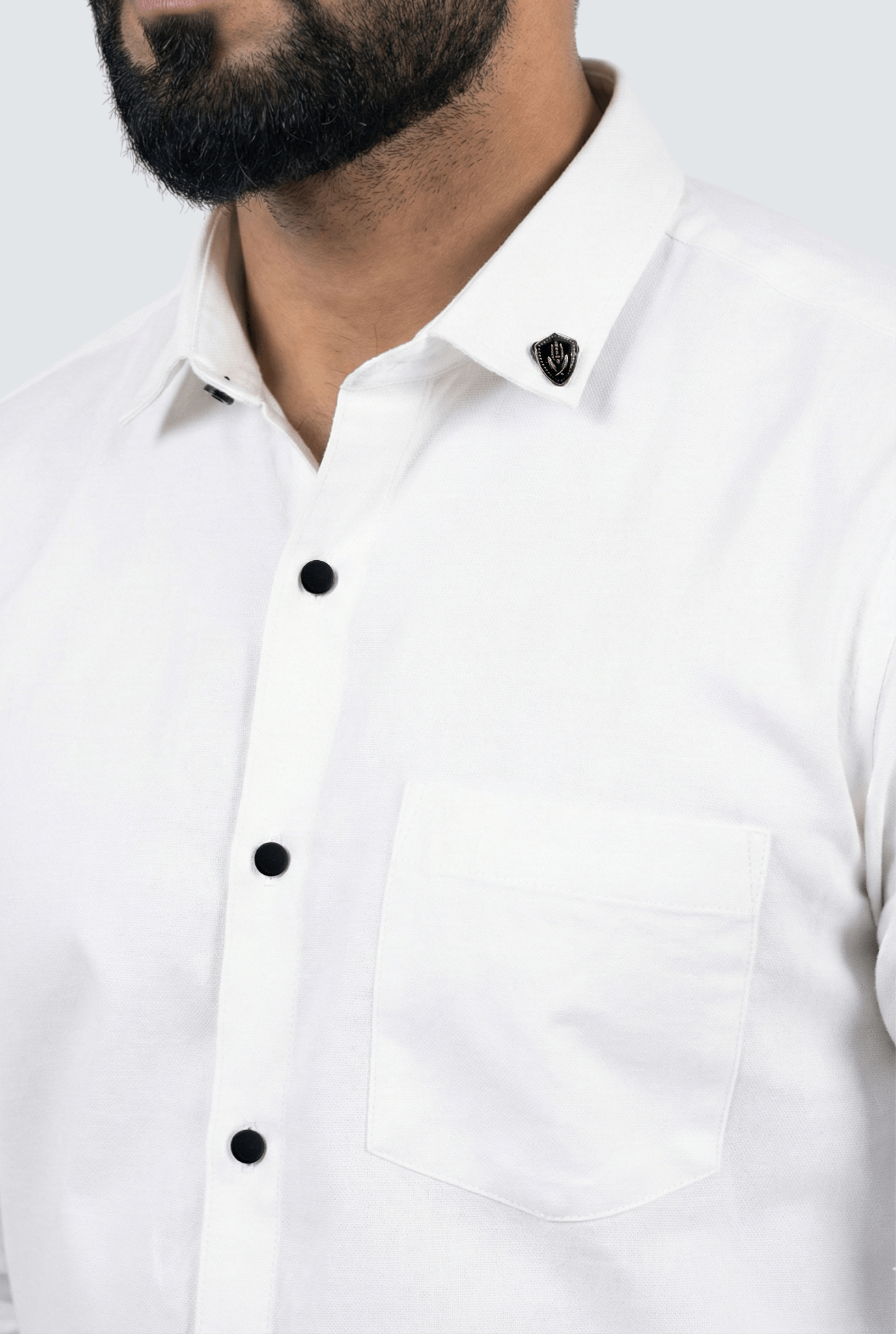 White Cotton Shirt for Men – Slim Fit Classic Wear - KITES CLUB