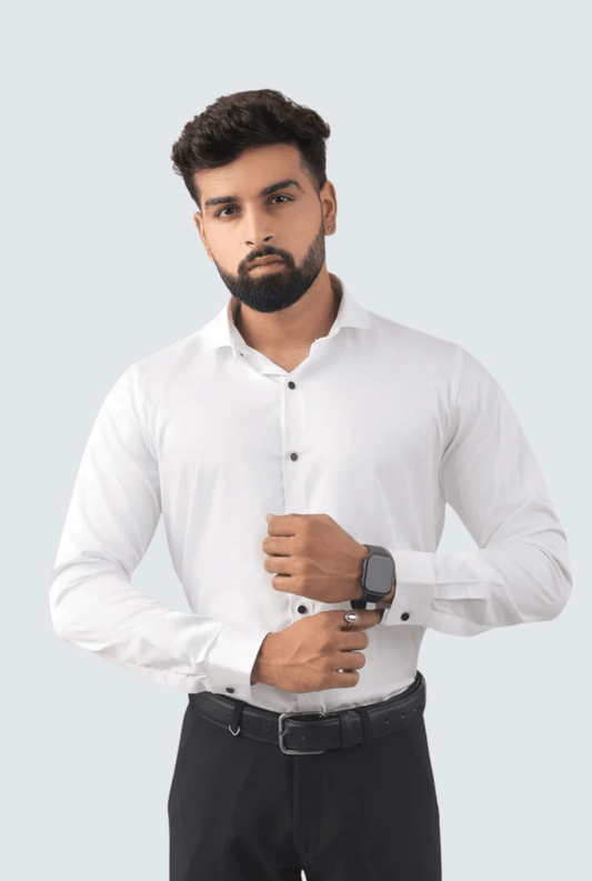 "White Satin Shirt for Men – Classy Shine" A - (847) - KITES CLUB