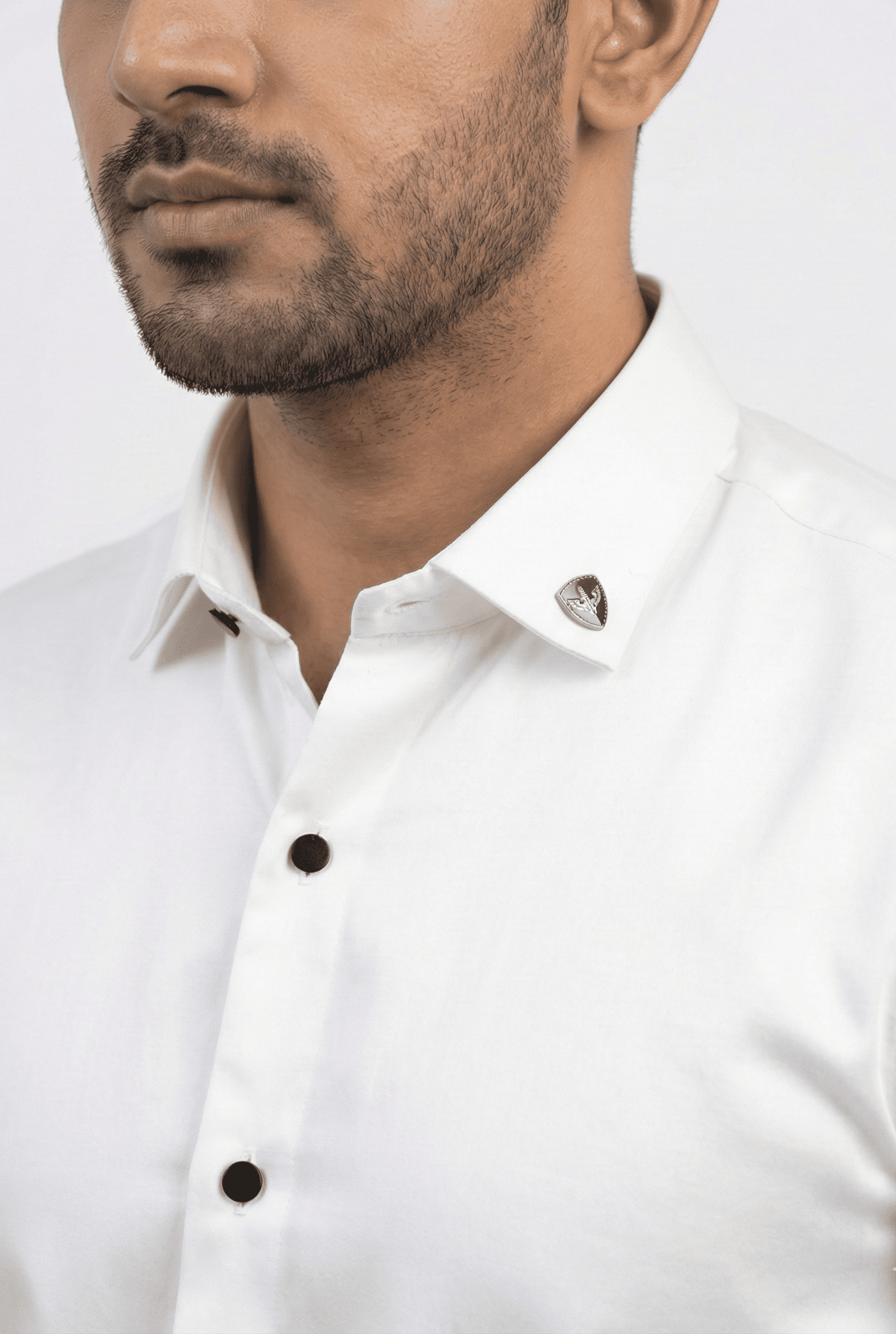 White Satin Shirt for Men – Premium Glossy Finish - KITES CLUB