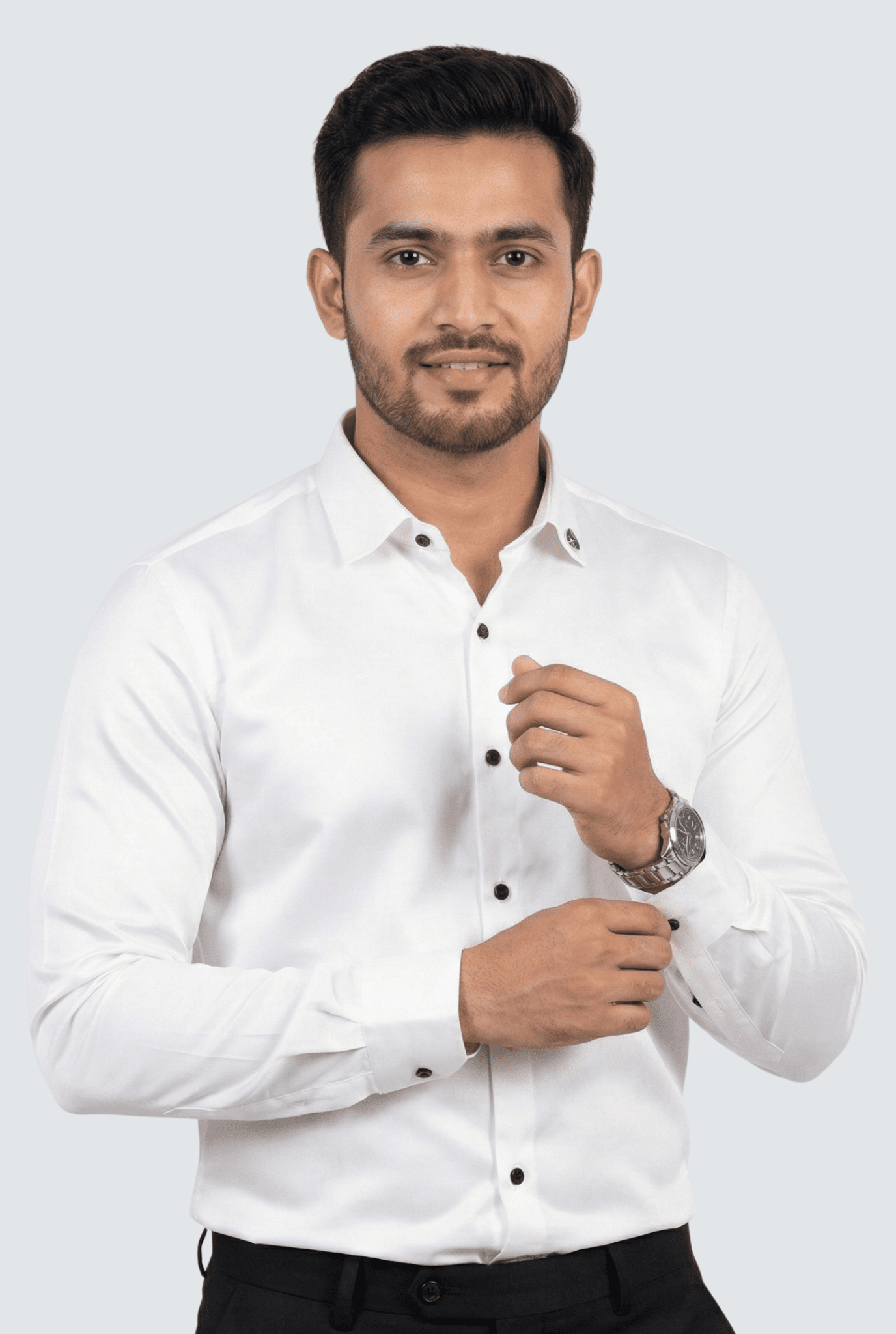 White Satin Shirt for Men – Premium Glossy Finish - KITES CLUB